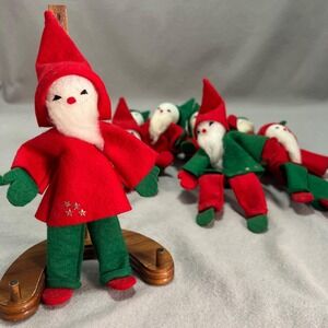 Vintage Mid-Century Felt Christmas Elves Archive 1960s TOMTE NISSE Pattern